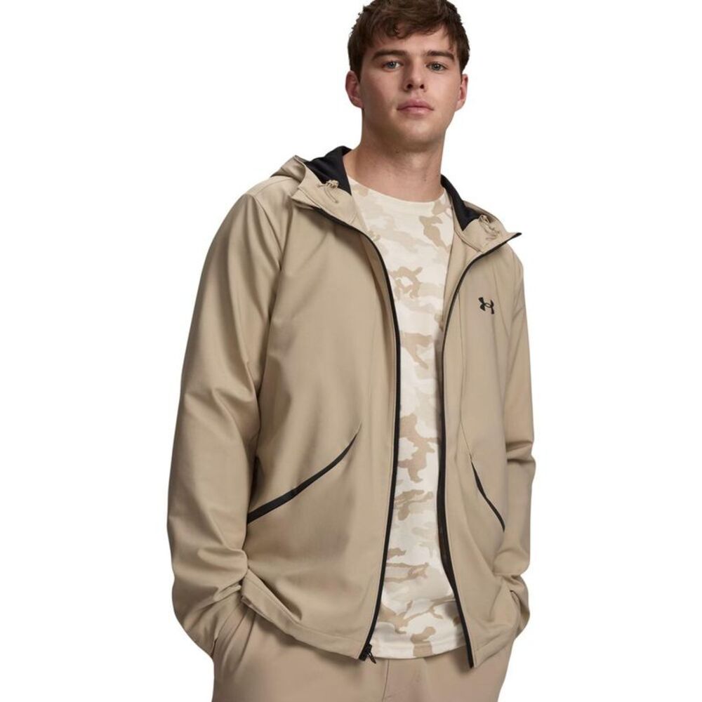 Under Armour Beige Polyester Men's Hoodie